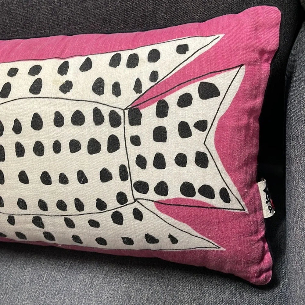 Anthropologie We Love Vera Freckled Fish Pillow